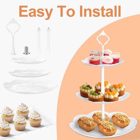 mwellewm tea party dessert table, practical serving for gatherings.