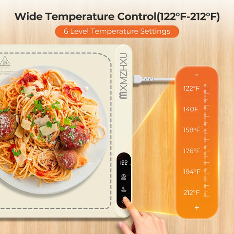MXMZHXU warming mat featuring timer and automatic shut-off.