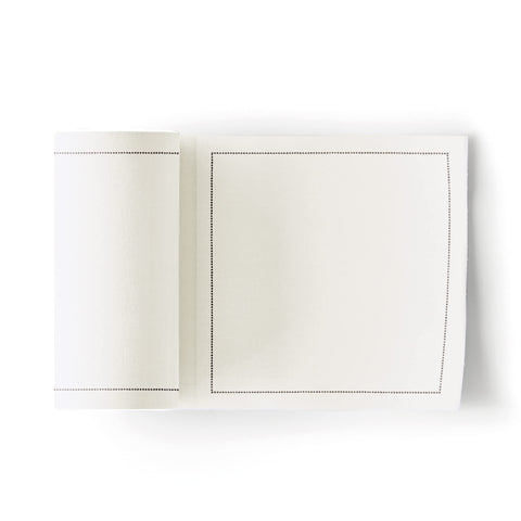 MY DRAP Basics cotton cocktail napkin in cream on roll, perfect for elegant gatherings.