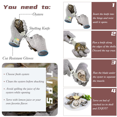 MYBMHTNB ergonomic oyster knife design for a secure grip