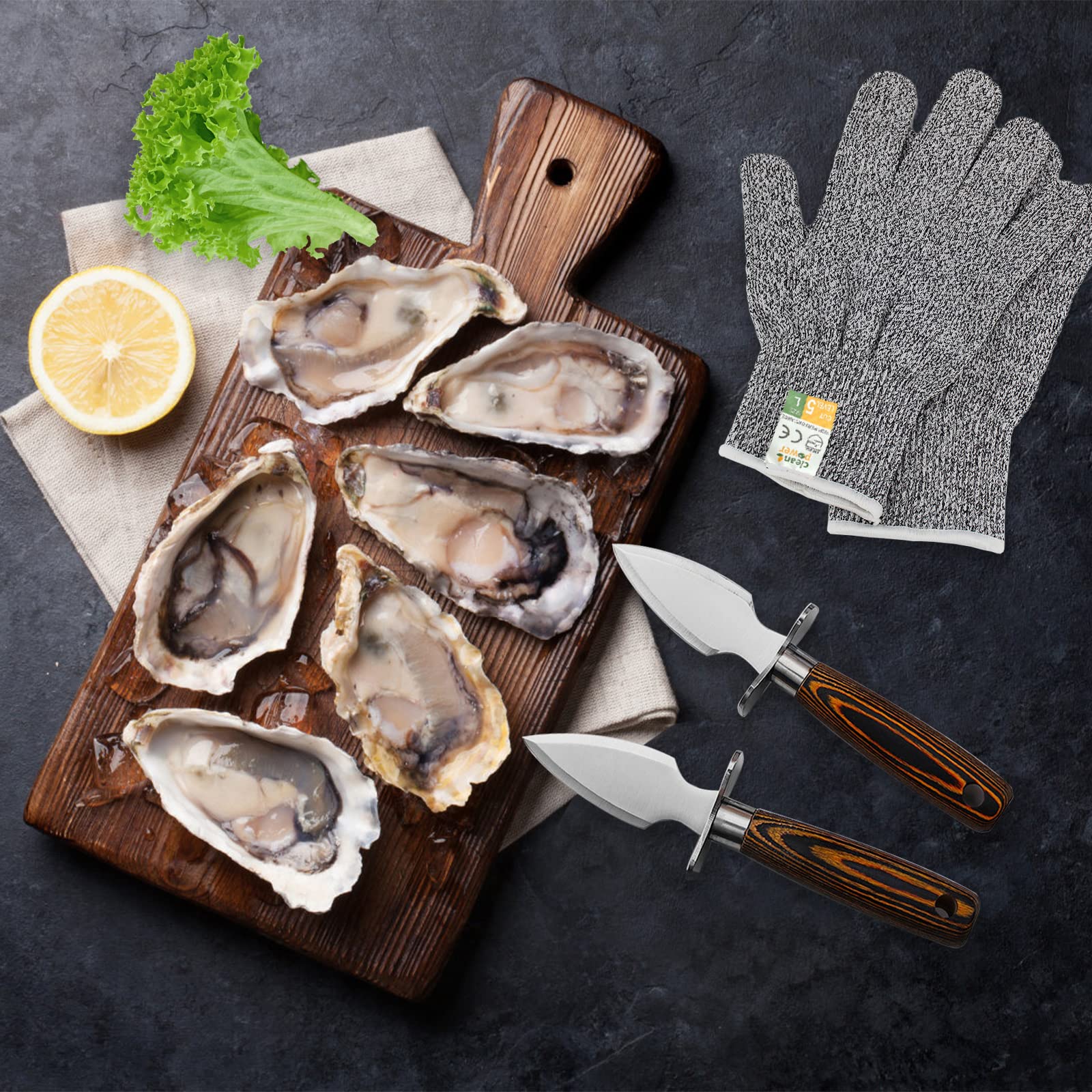 MYBMHTNB complete oyster shucking kit ideal for seafood nights