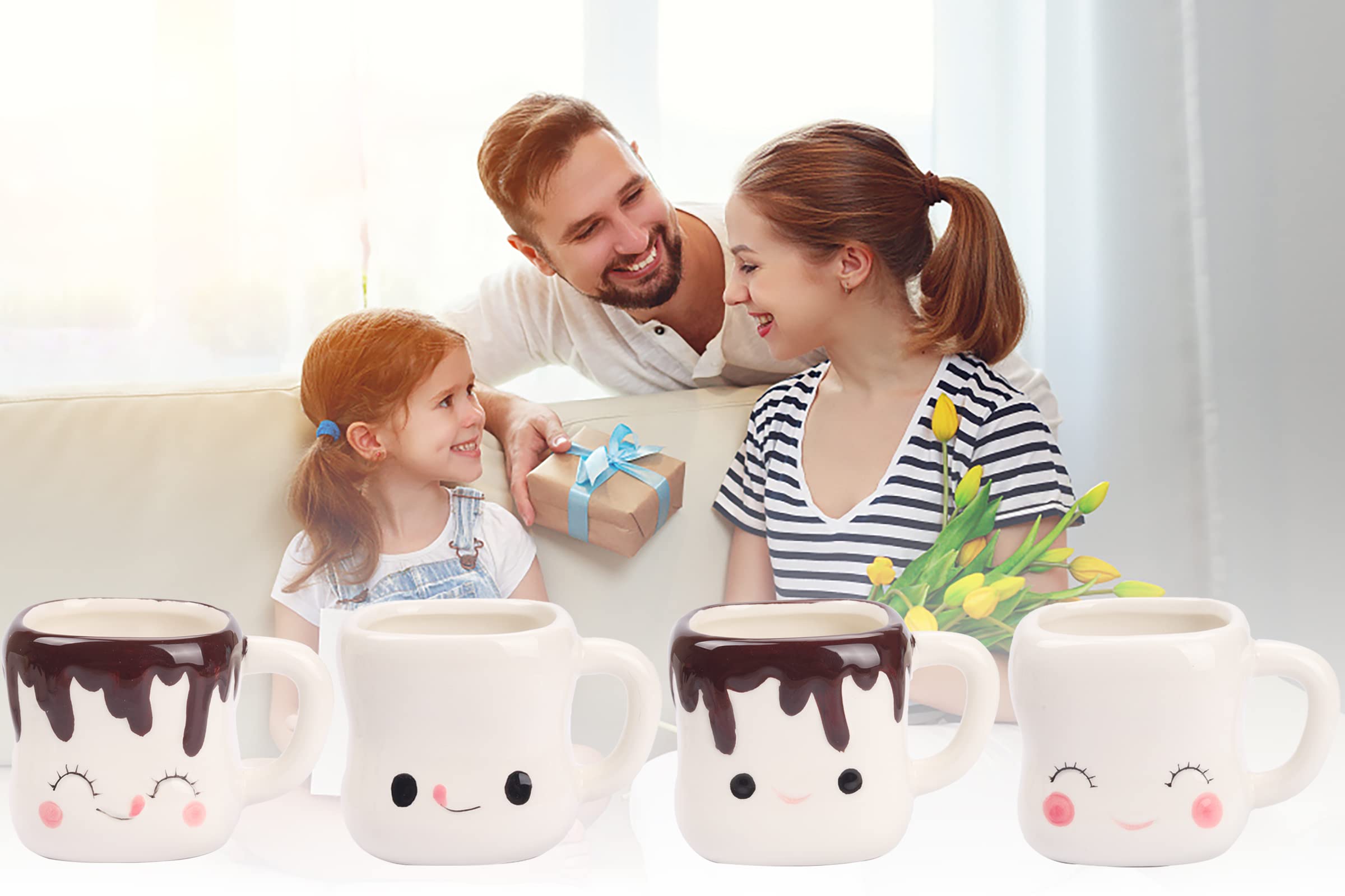 6 oz capacity fits cocoa, coffee, or milk beverages.