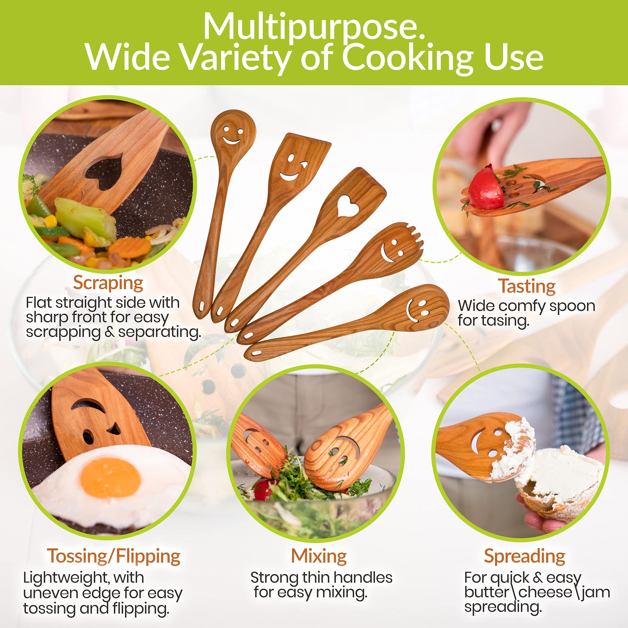 MyFancyCraft MFC ergonomic handles provide comfortable grip during long cooking sessions.