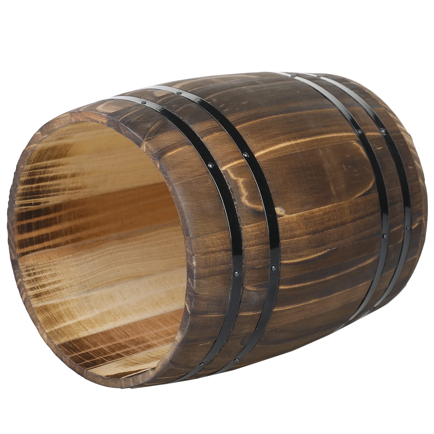 MyGift wine-barrel rustic crock ideal for spoons and whisks in busy kitchens.
