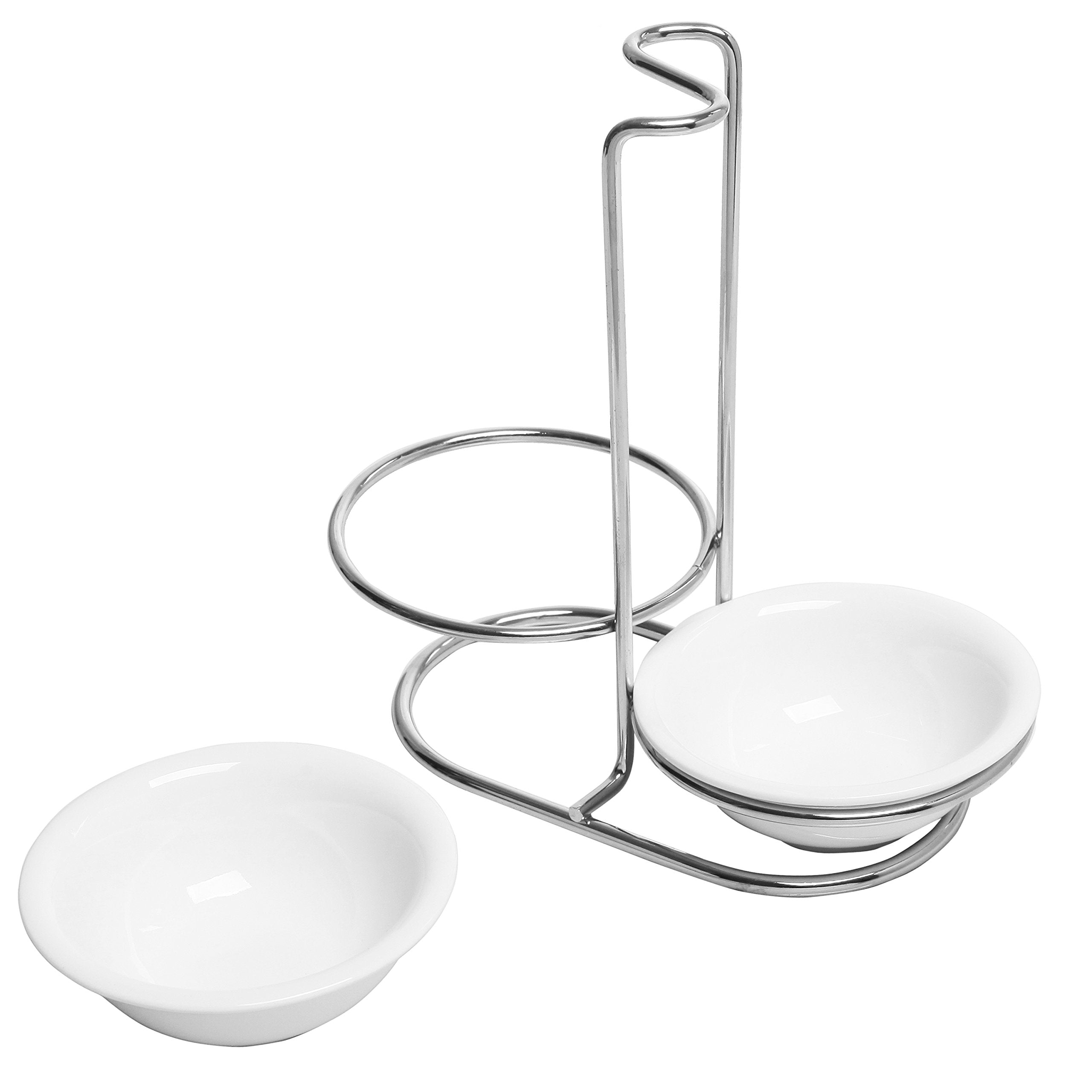 MyGift elegant silver-tone rack adds a modern kitchen accent.