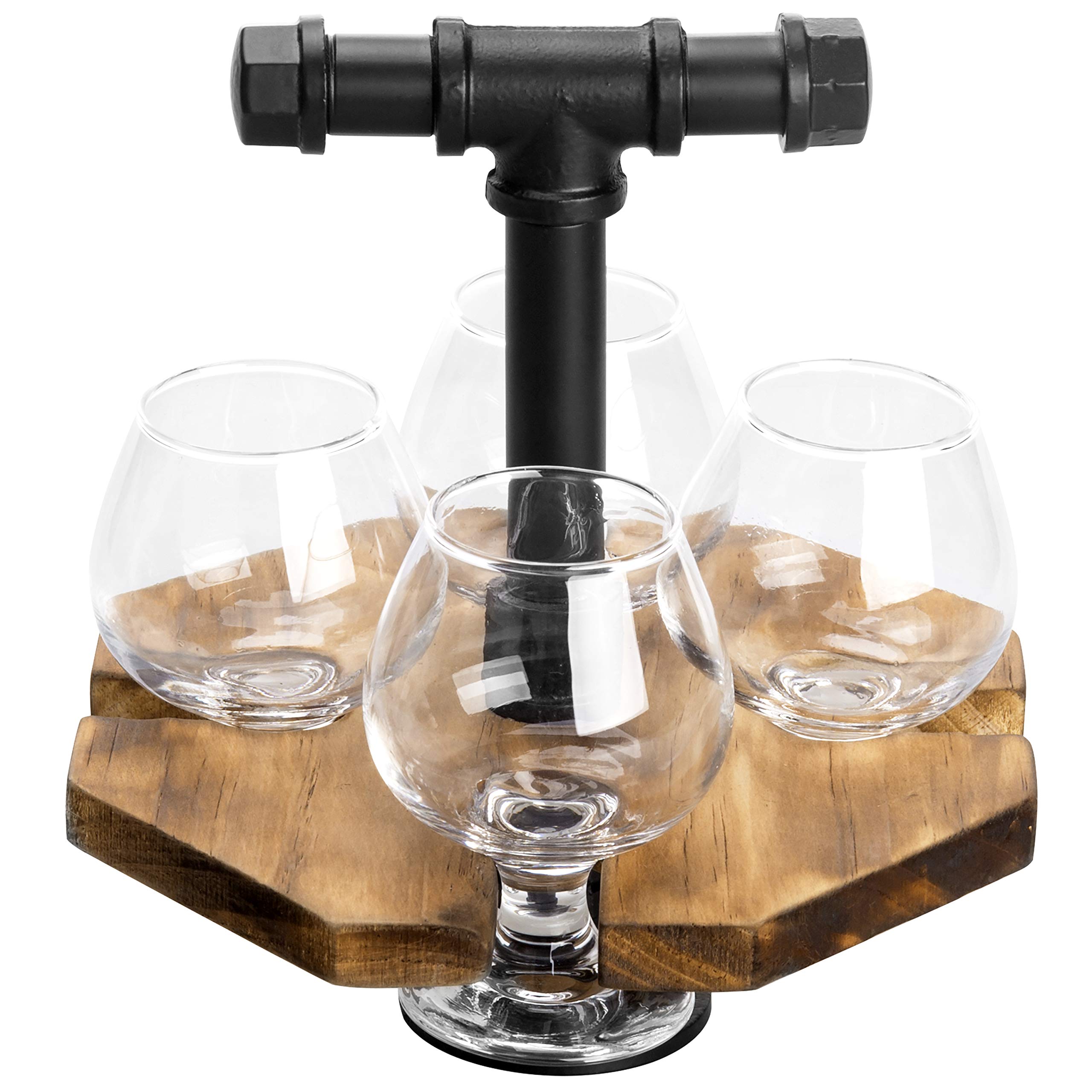 MyGift portable tasting caddy with ergonomic handle for easy serving