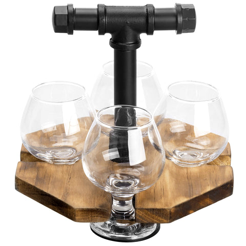 MyGift portable tasting caddy with ergonomic handle for easy serving