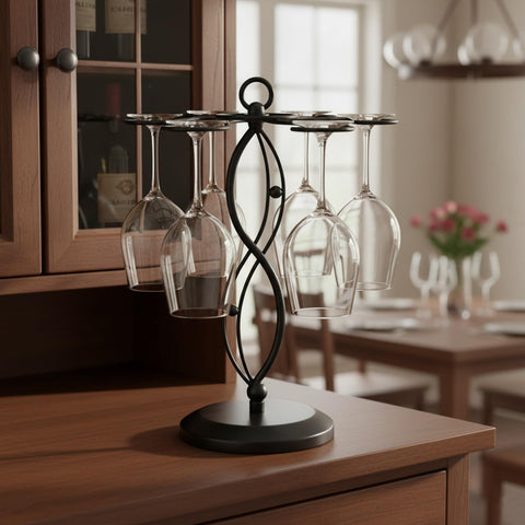 MyGift countertop rack shows weighted base for stable display.
