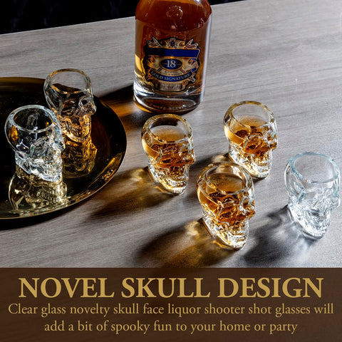 MyGift skull shot glasses are thick and lead-free for everyday use.