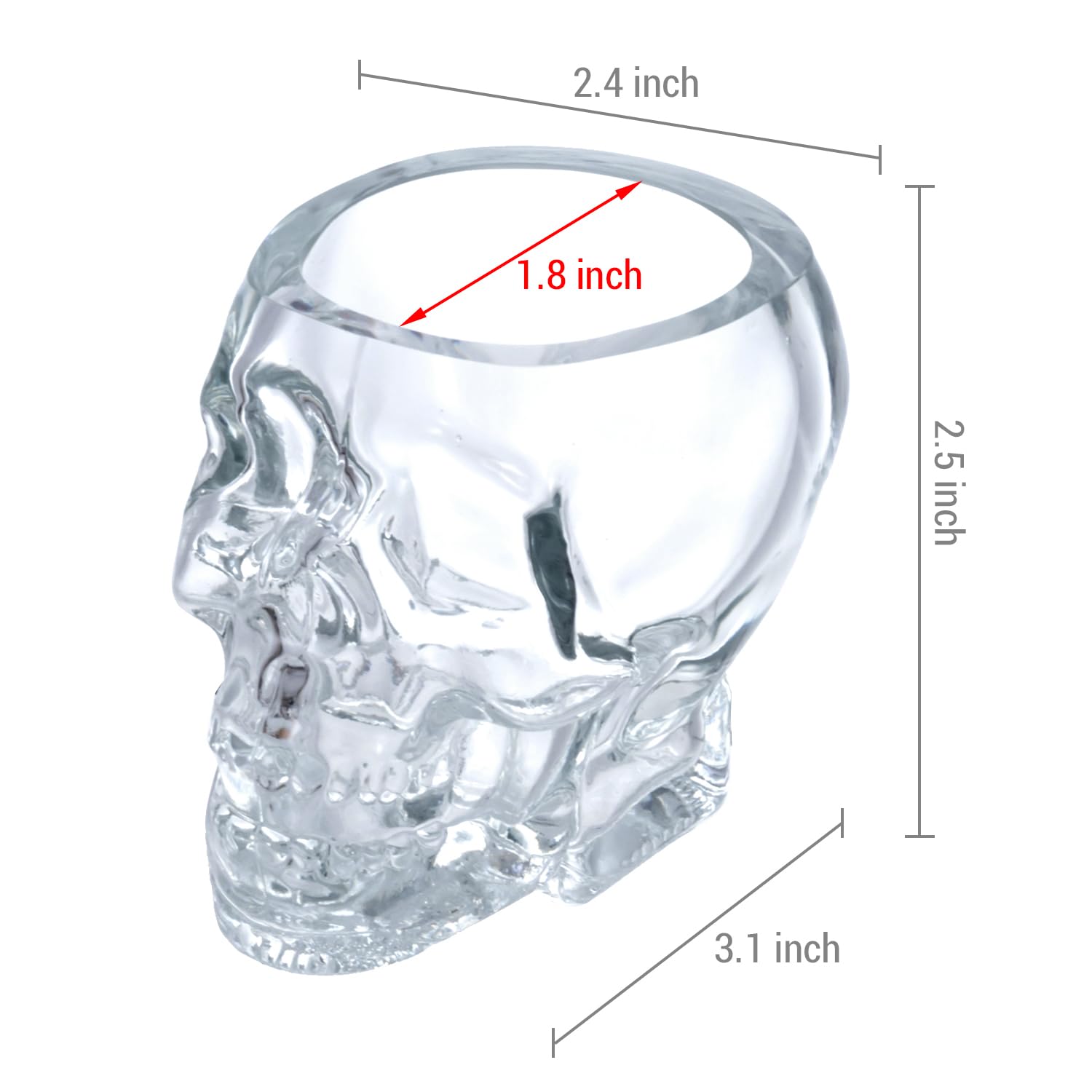 MyGift skull shot glasses styled as home bar decor.