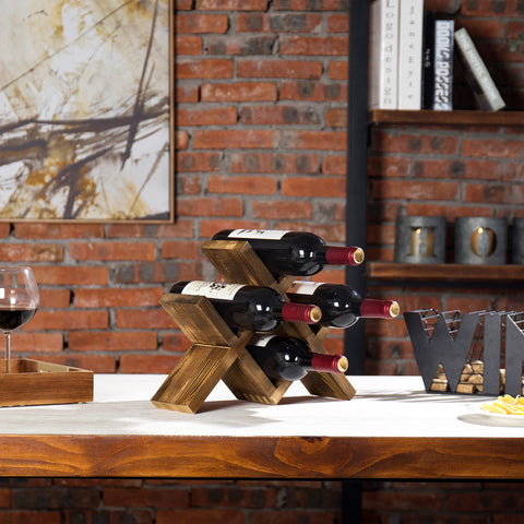 MyGift solid wood construction provides durable wine storage