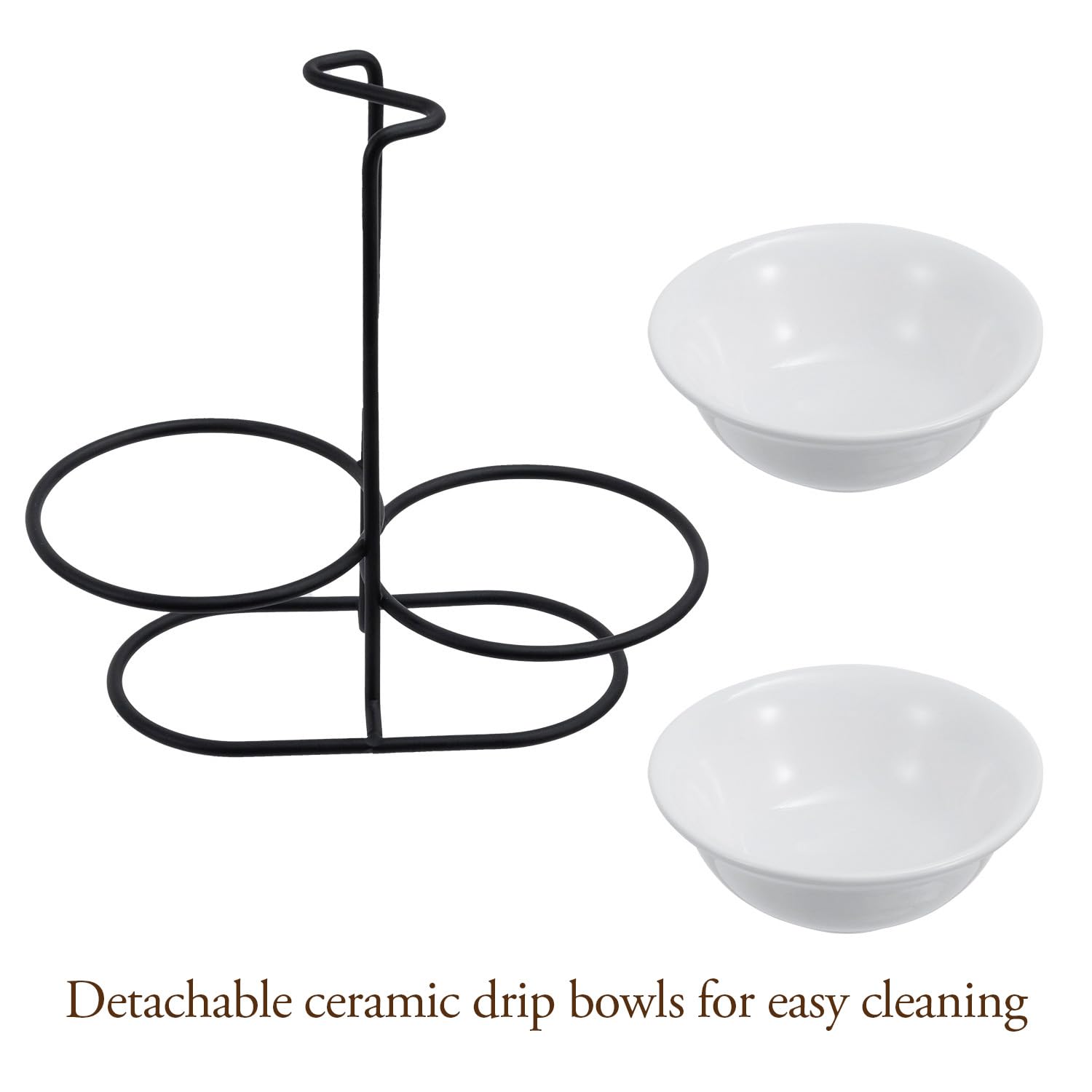 MyGift upright ladle holder rack keeps ladles accessible during cooking