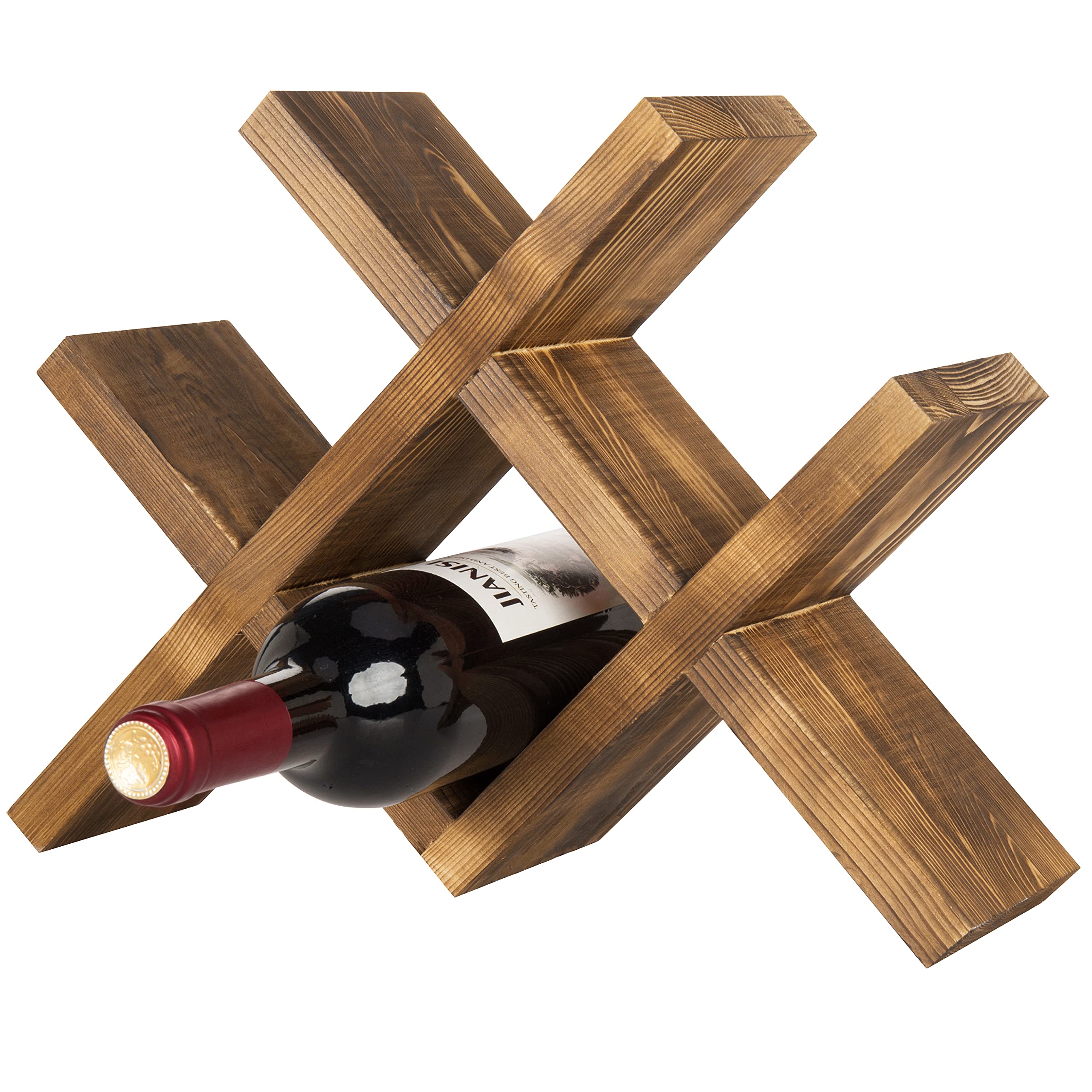 MyGift wall-mount ready wine rack with pre-drilled holes