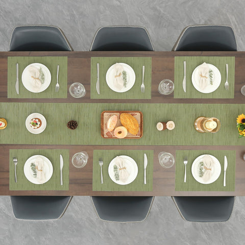 Heat resistance up to 212°F protects tabletops from hot dishes.