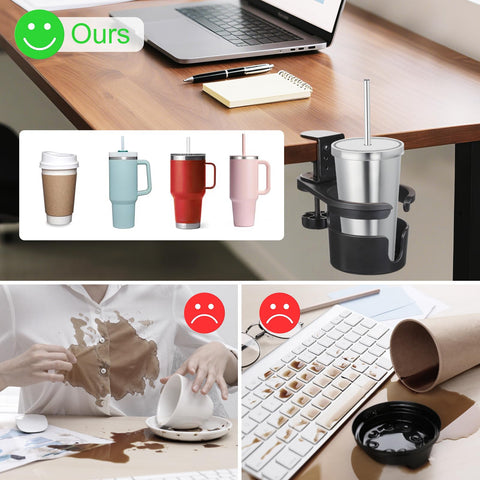 MYITYARD space-saving bottle holder keeps beverages off workspace