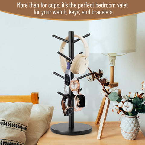 Countertop mug organizer ideal for home or office spaces