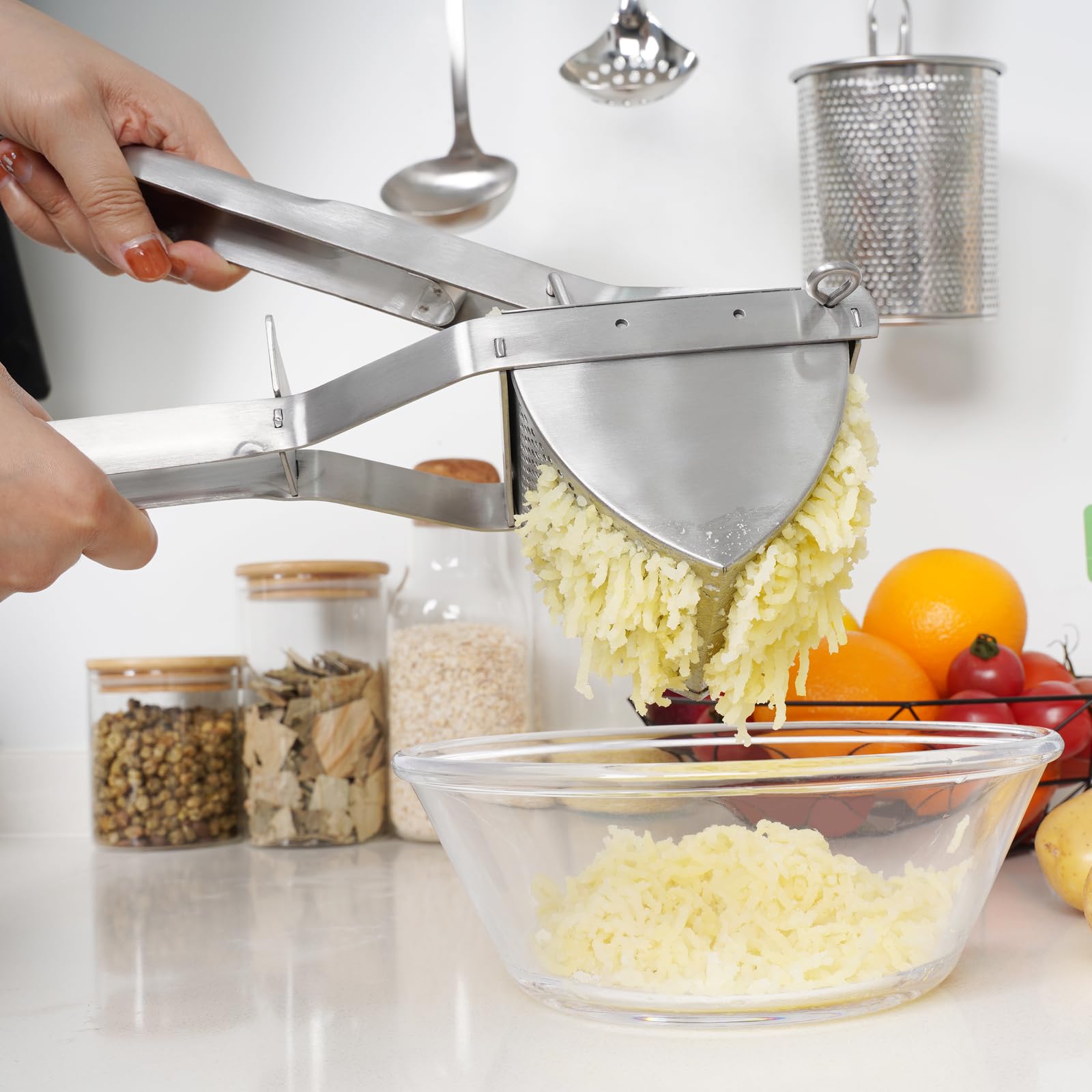 MyLifeUNIT potato ricer compact storage fits neatly in drawers.