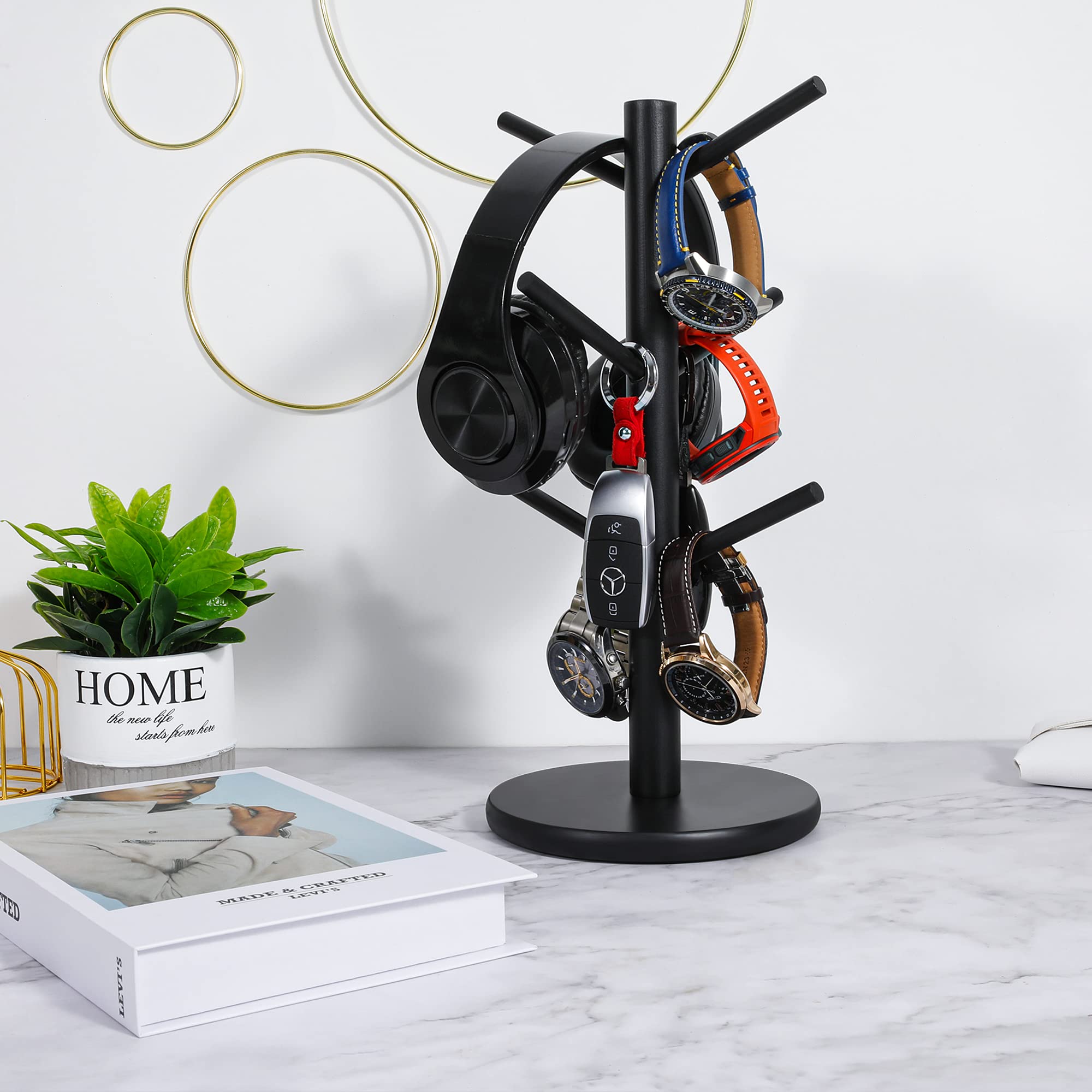 MyLifeUNIT six-hook mug organizer helps keep cups tidy.