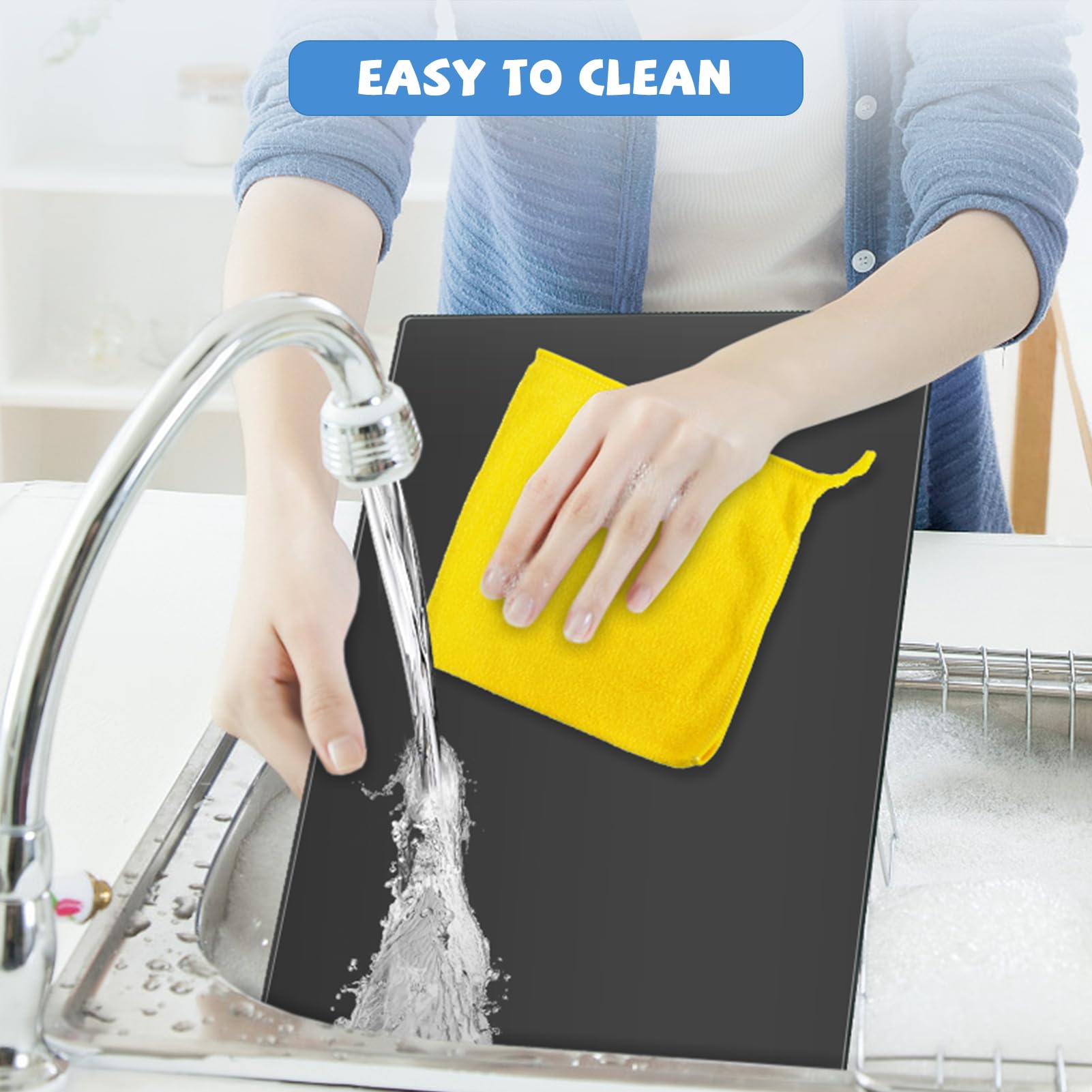 Mymonfif heat-resistant cutting board protects countertops during hot dish prep