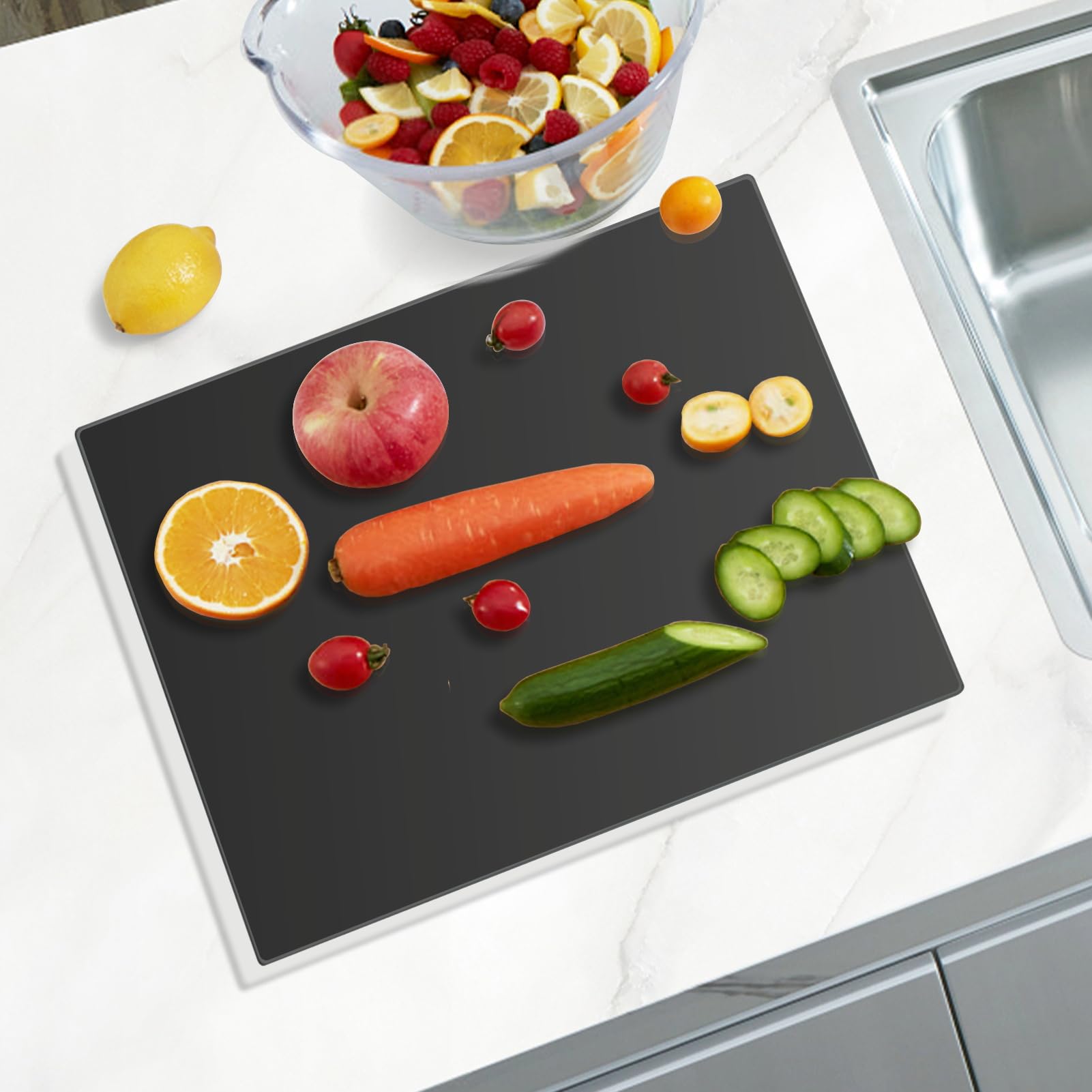 Mymonfif non-slip feet keep the board stable on counters
