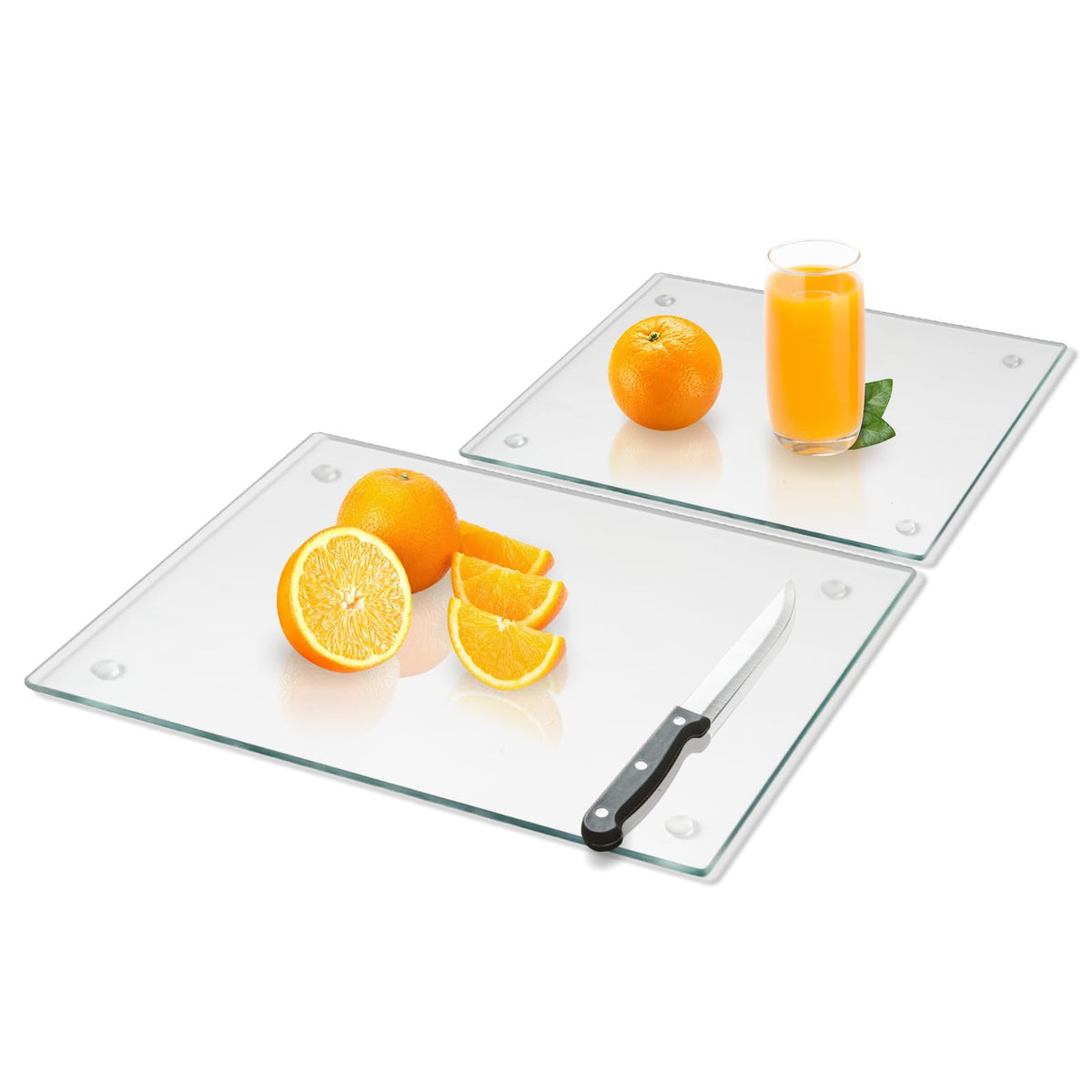 Mymonfif 12x16in clear tempered glass board on counter, crystal-clear surface
