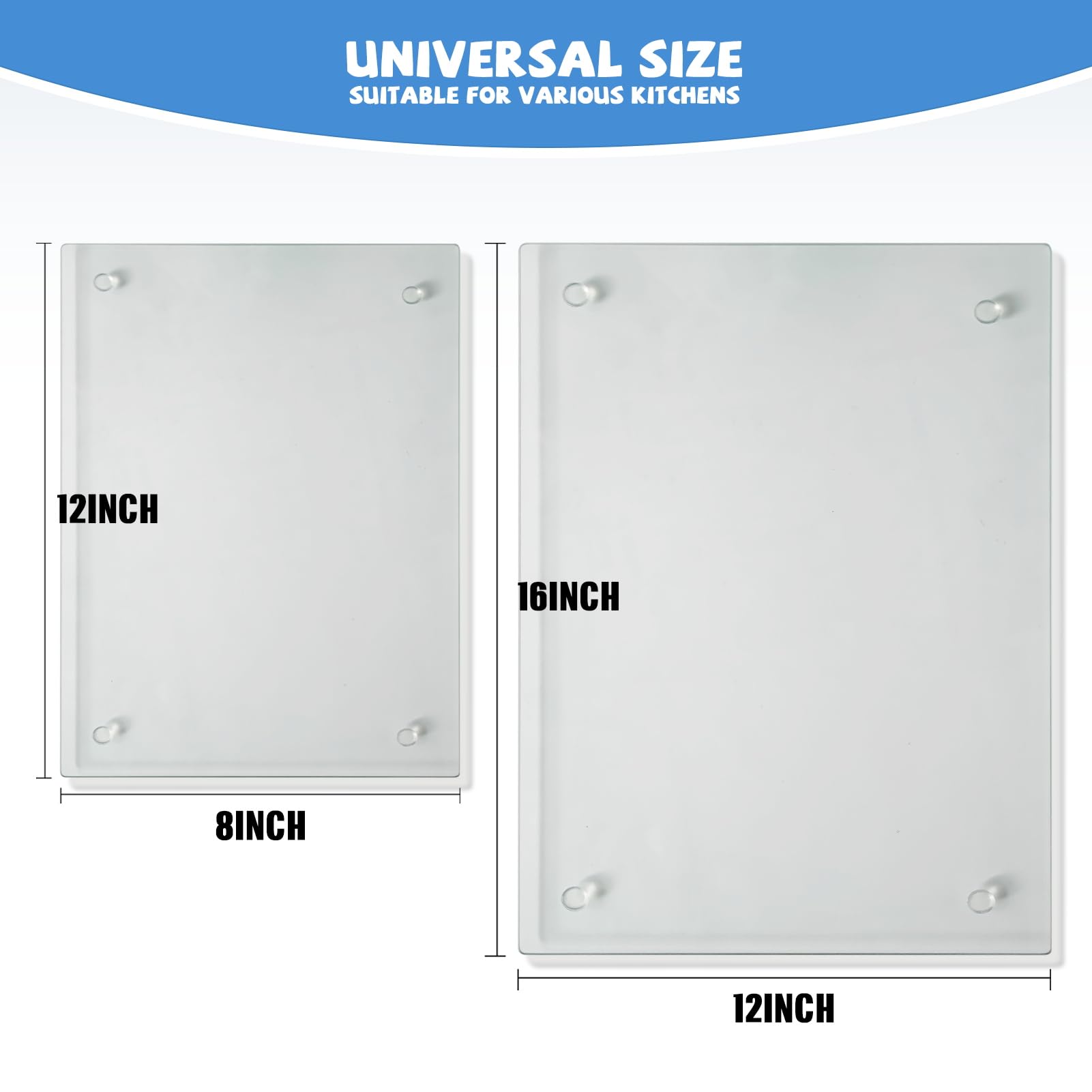 Mymonfif 12x8in clear tempered glass board for compact prep