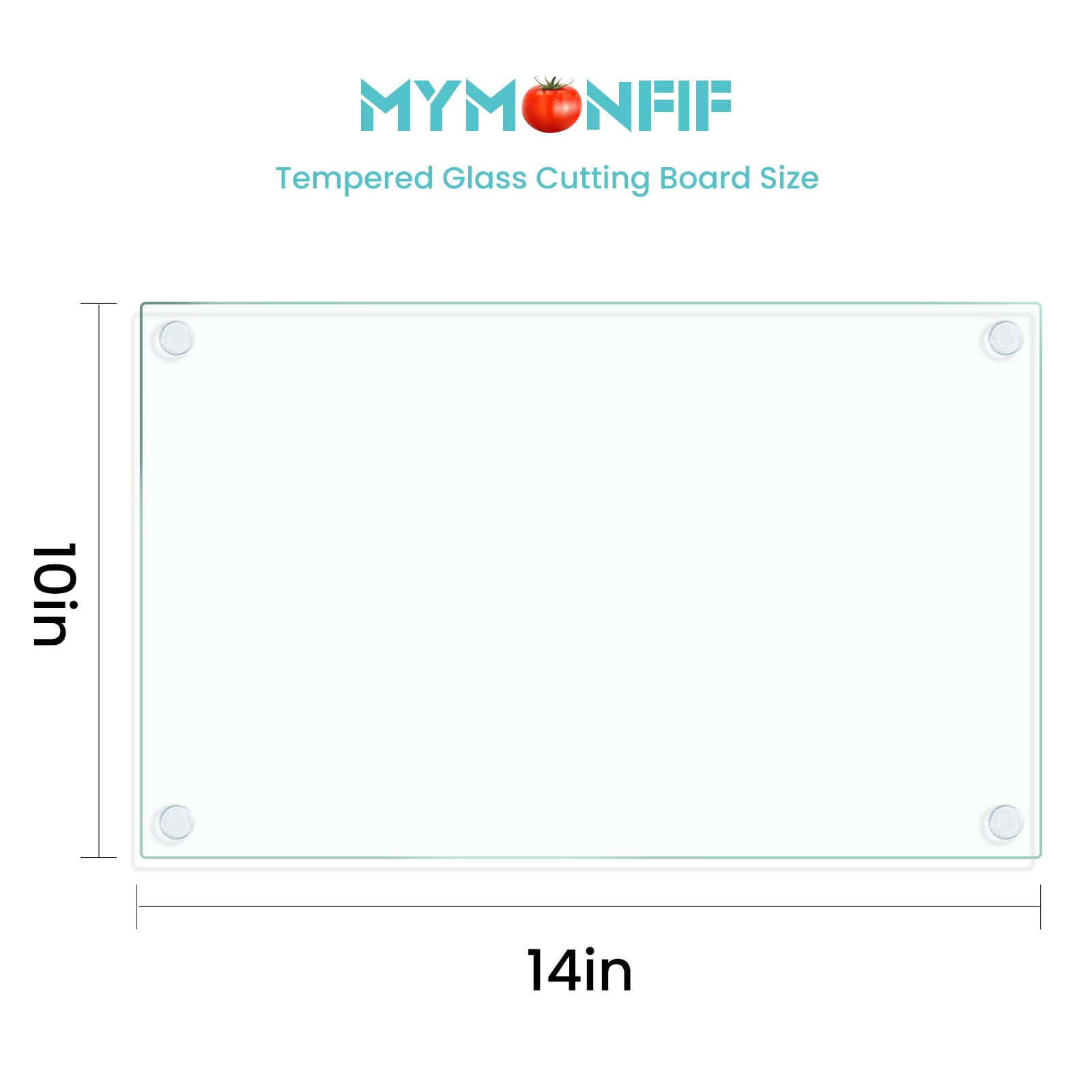 Mymonfif tempered glass cutting board, edges closeup, scratch and heat resistant material