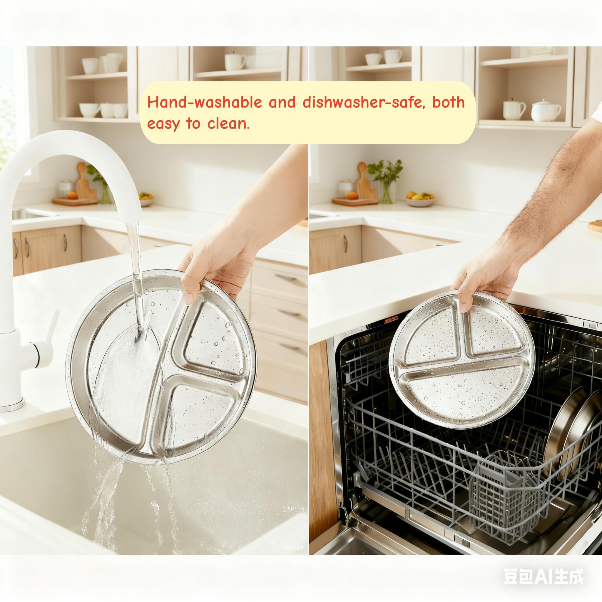 MYOVPLUT plates stack neatly for compact storage