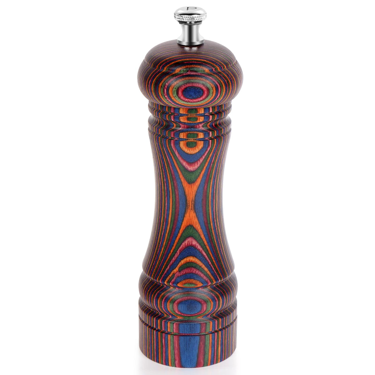 MYRAINBOW pepper mill with teak finish and 7-inch height for durable seasoning at the table