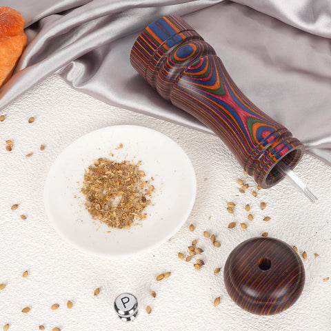 MYRAINBOW teak finish pepper mill enhancing dining table aesthetic