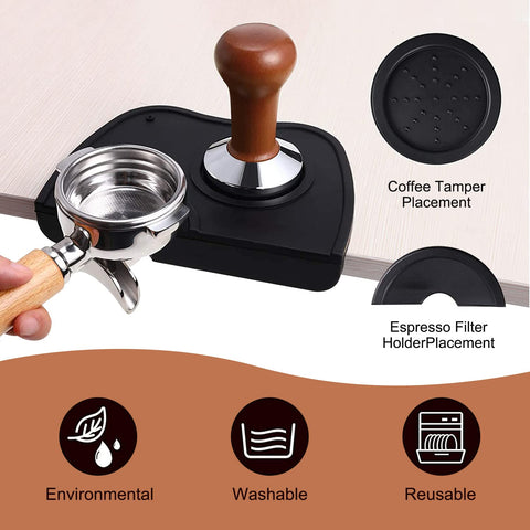 MYSENLAN coffee tamper pad provides heat-resistant tamping surface.