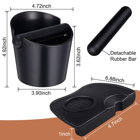 Deep bowl design holds grounds for easy disposal.