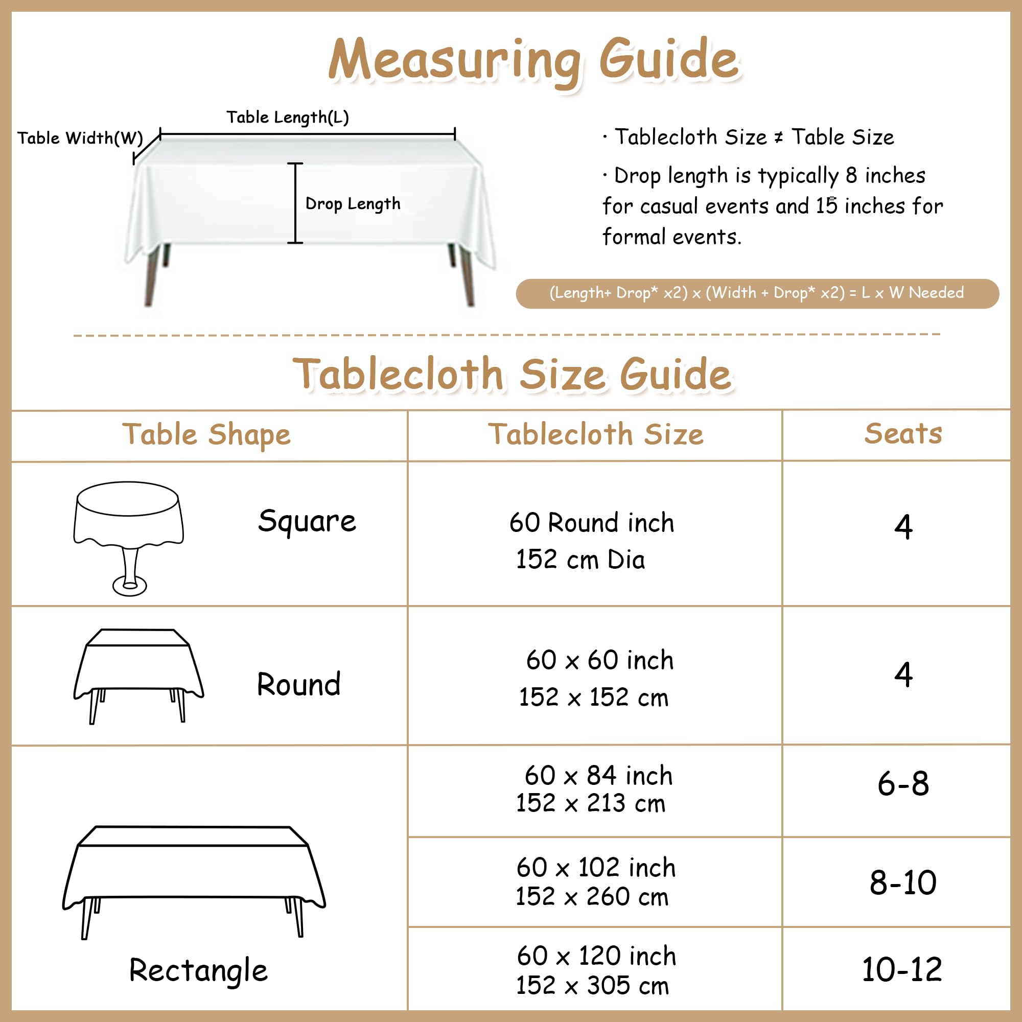 MYSKY HOME versatile indoor-outdoor tablecloth for any gathering
