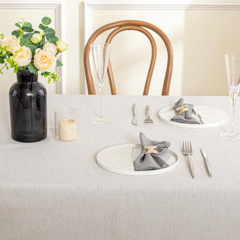 MYSKY HOME neutral modern design tablecloth fits multiple decors