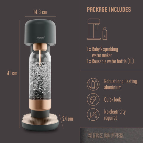 Mysoda Ruby 2 anti-freeze nozzle detail for smooth bubbles.
