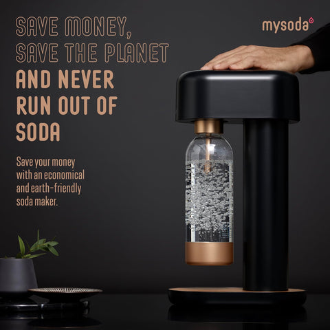 Mysoda Ruby 2 on countertop with silent operation for everyday fizz.