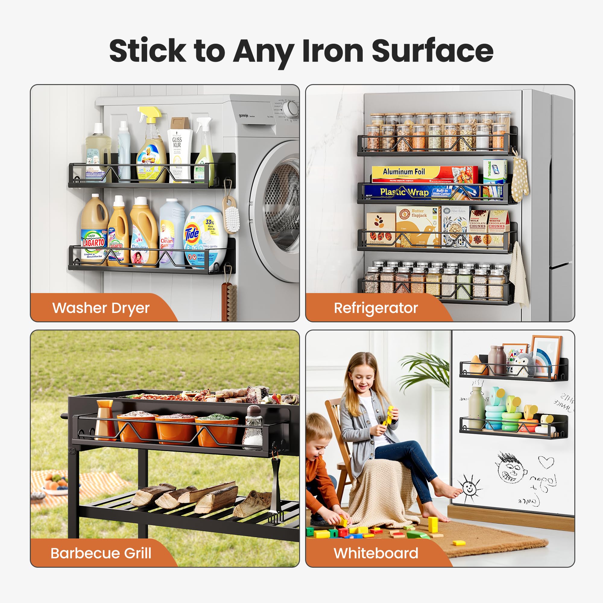 Four-pack includes instruction manual for quick, tool-free setup.