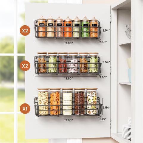 Mystozer spice rack side view shows compact depth for tight spaces
