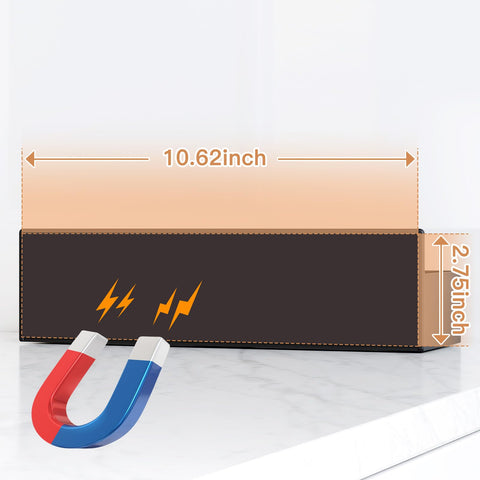 Sturdy plastic with built in magnets secures Mystozer rack to metal surfaces.