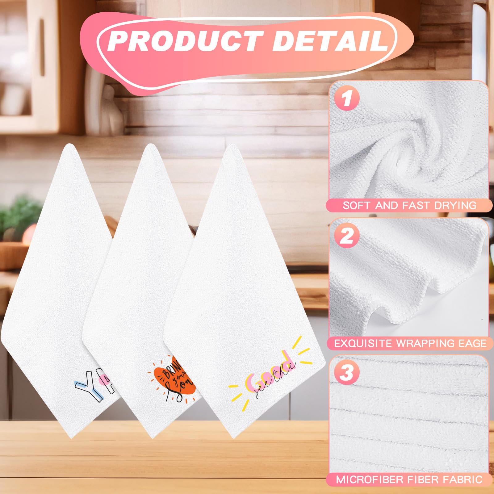 mzfoo sublimation kitchen towel blank ideal for bright, personalized kitchen decor