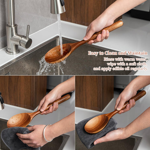 MZROO care instructions wooden spoons for long-lasting use