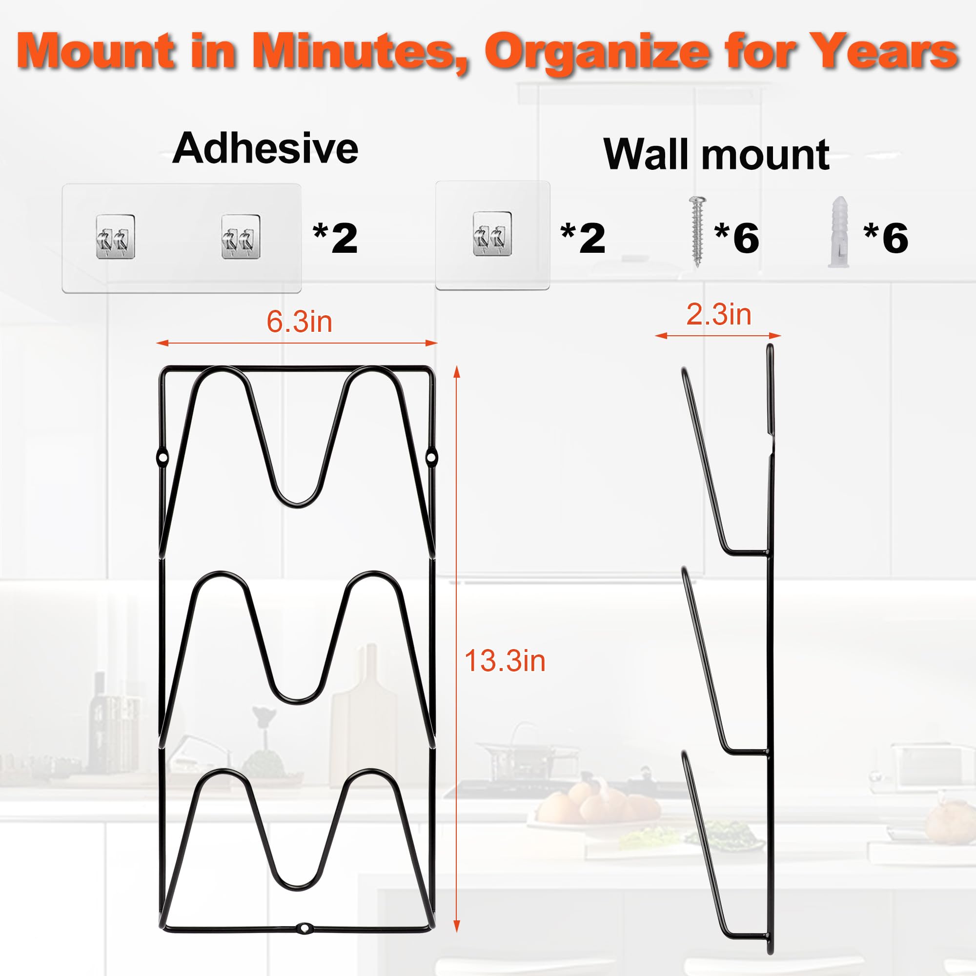 MZTOOL adhesive strips enable no-drill installation inside cabinets or on walls.