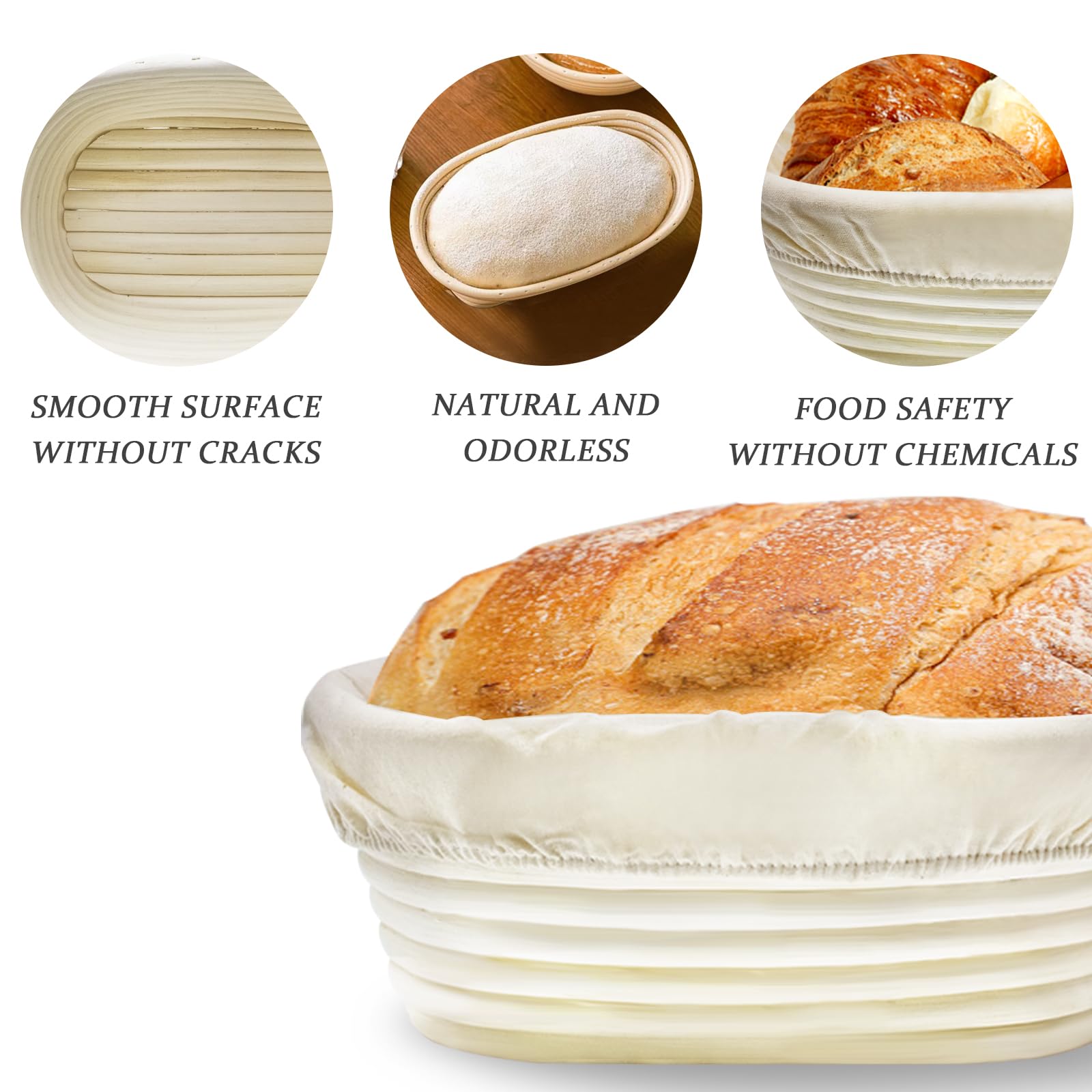 MZUOTU dual-banneton set enables batch proofing for multiple loaves.