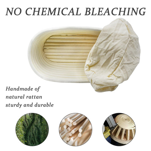 MZUOTU non-slip base banneton keeps dough stable on the counter.
