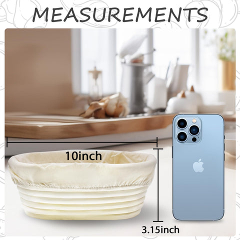 MZUOTU removable liner for banneton simplifies cleaning after baking.