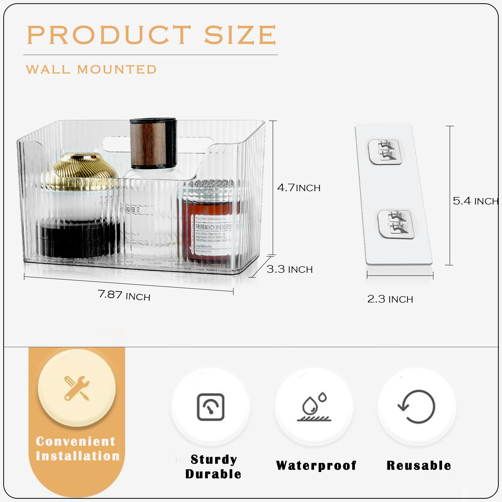 MZYIWUU clear PET storage bin with visible contents for quick access.