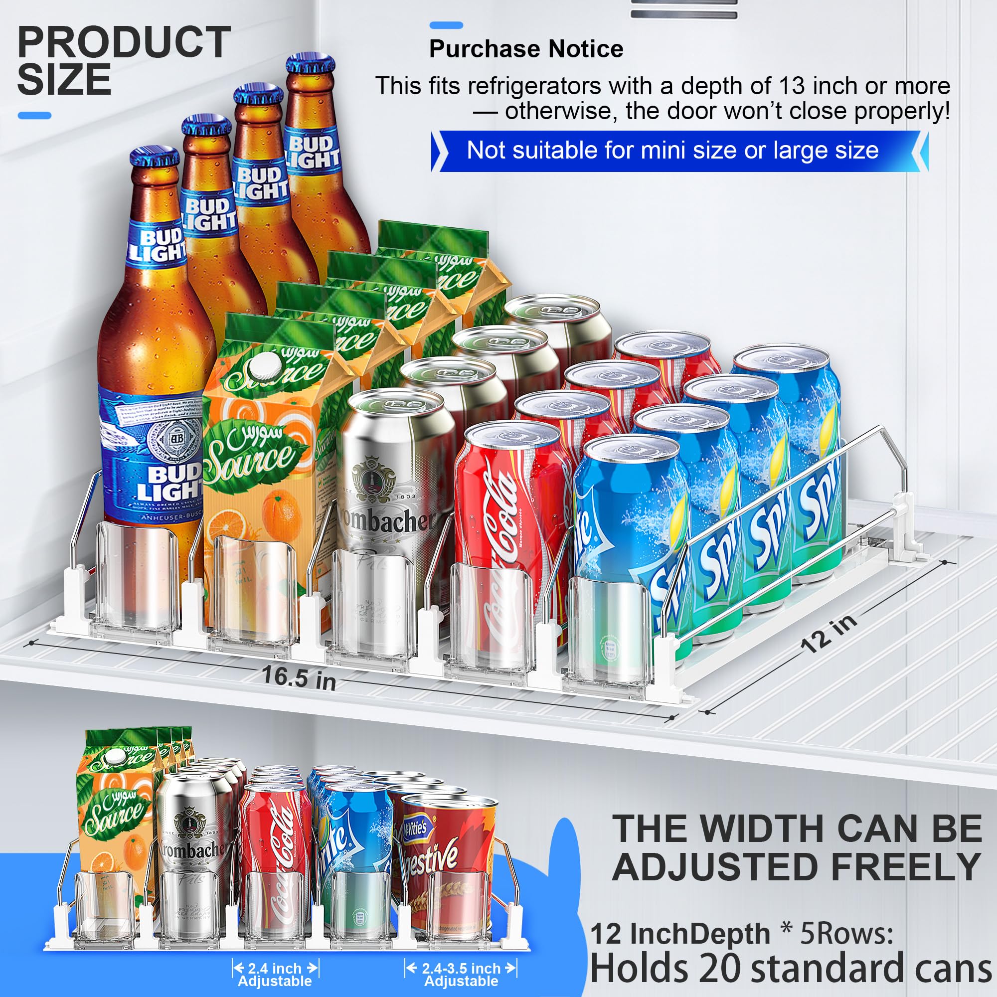 Nabobt drink organizer pusher glide detail highlights stronger push and smooth slide