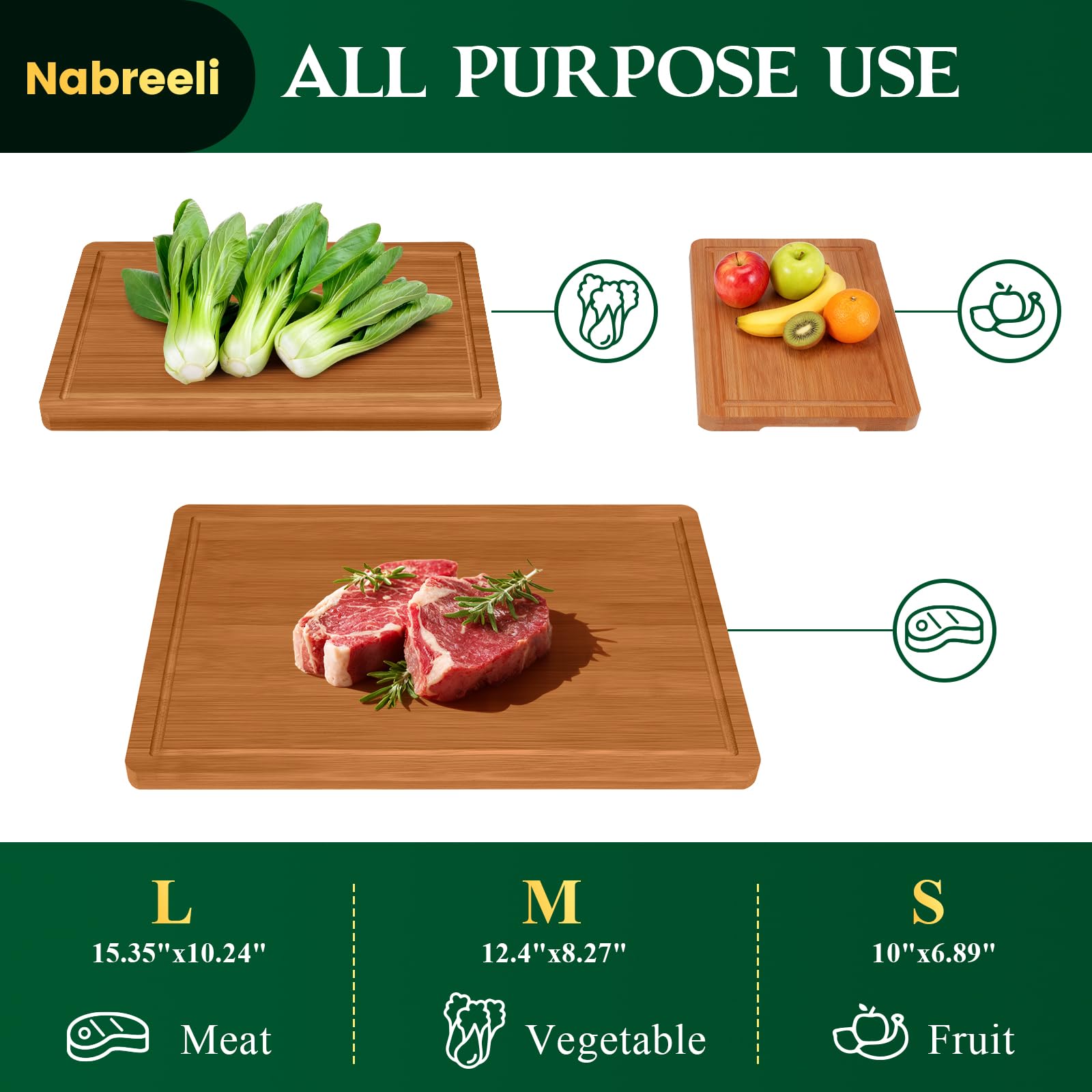 Nabreeli countertop stand keeps boards organized and ready to serve.