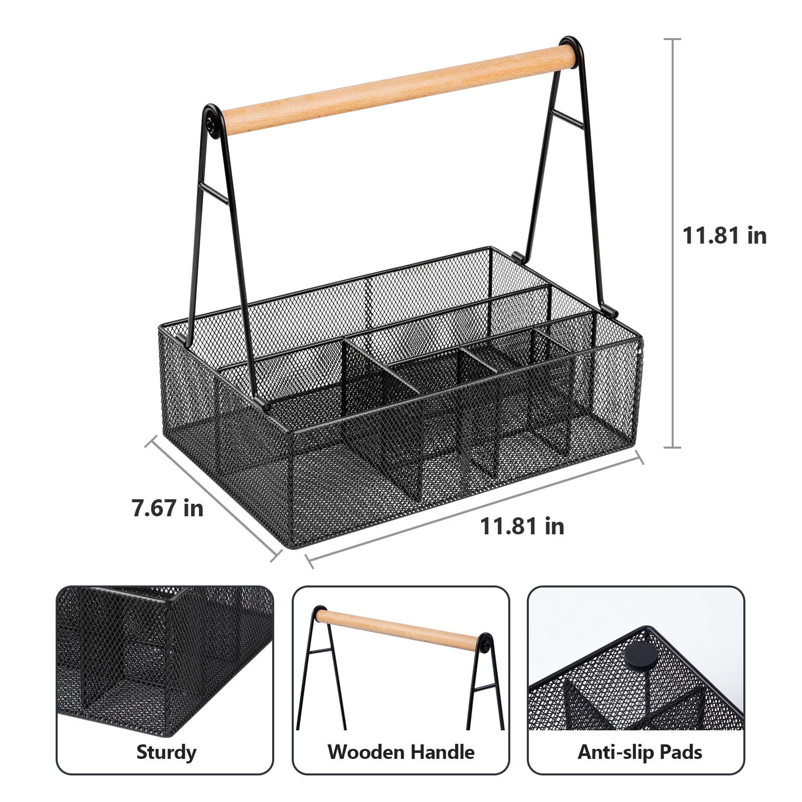 NACIMAX durable metal construction supports plates and utensils.