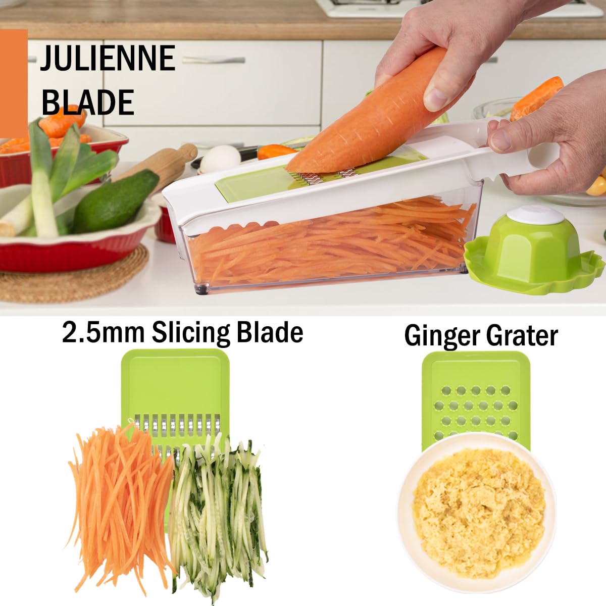 NACOLUS cheese shredder with durable blades for smooth grating.